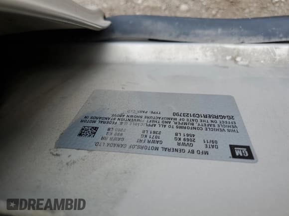 ✅ 2012 Buick Regal • VIN: 2G4GR5ER1C9123790 • Lot: 82229595. Listed on Copart with 76,001 mi. Free auction sales archive from the USA and detailed vehicle history report at DreamBid. Image 12.