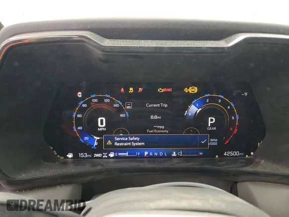 2023 Chevrolet Colorado 4WD ZR2 with VIN 1GCPTFEK5P1235565, listed as a Copart auction lot 61607045 with 42,500 mi miles and Salvage title. Bid and sale history available at DreamBid. Image 9.