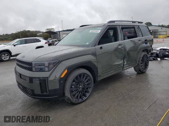 2025 Hyundai Santa Fe Calligraphy with VIN 5NMP54GL1SH149723, listed as a Copart auction lot 90333465 with 15 mi miles and Salvage title. Bid and sale history available at DreamBid. Image 1.