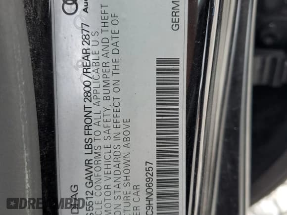 ✅ 2017 Audi A7 Prestige • VIN: WAU22AFC9HN069257 • Лот: 81685335. Опубликован ранее на Copart с пробегом 76 829 миль. Бесплатный доступ к архиву аукционных продаж из США и подробный отчёт об истории автомобиля на DreamBid. Изображение 12.