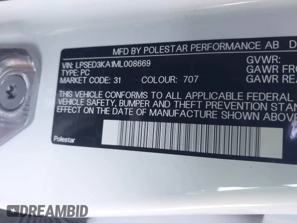 ✅ 2021 Polestar 2 Launch Edition • VIN: LPSED3KA1ML008669 • Лот: 41258973. Опубликован ранее на IAAI с пробегом Не указан. Бесплатный доступ к архиву аукционных продаж из США и подробный отчёт об истории автомобиля на DreamBid. Изображение 9.