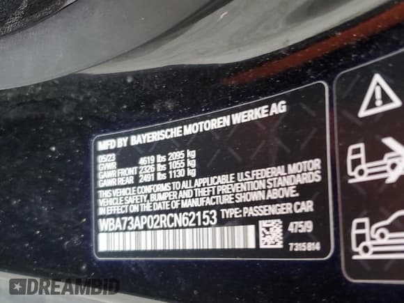 ✅ 2024 BMW 4 Series 430i xDrive • VIN: WBA73AP02RCN62153 • Лот: 87101975. Опубликован ранее на Copart с пробегом 31 578 миль. Бесплатный доступ к архиву аукционных продаж из США и подробный отчёт об истории автомобиля на DreamBid. Изображение 13.