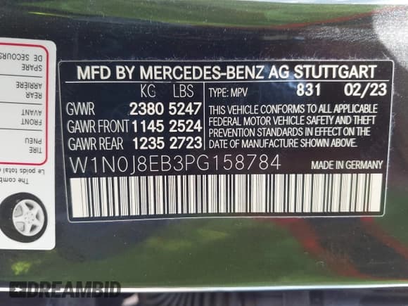 ✅ 2023 Mercedes-Benz GLC 300 • VIN: W1N0J8EB3PG158784 • Лот: 43089590. Опубликован ранее на IAAI с пробегом 59 476 миль. Бесплатный доступ к архиву аукционных продаж из США и подробный отчёт об истории автомобиля на DreamBid. Изображение 9.