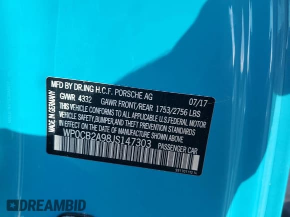 ✅ 2018 Porsche 911 Carrera S • VIN: WP0CB2A98JS147303 • Lot: 73758284. Wystawiony na Copart z przebiegiem Nie podano. Bezpłatny archiwum sprzedaży aukcyjnych z USA i szczegółowy raport historii pojazdu na DreamBid. Zdjęcie 13.