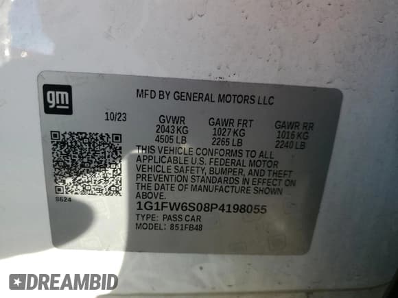 ✅ 2023 Chevrolet Bolt EV 1LT • VIN: 1G1FW6S08P4198055 • Lot: 77612234. Wystawiony na Copart z przebiegiem 23 053 mil. Bezpłatny archiwum sprzedaży aukcyjnych z USA i szczegółowy raport historii pojazdu na DreamBid. Zdjęcie 12.