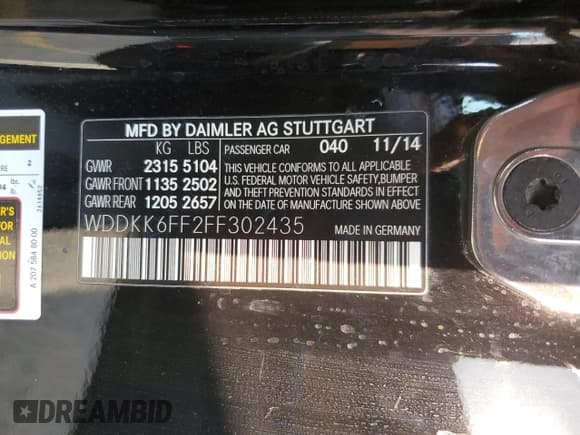 ✅ 2015 Mercedes-Benz E 400 • VIN: WDDKK6FF2FF302435 • Lot: 86240275. Listed on Copart with 148,449 mi. Free auction sales archive from the USA and detailed vehicle history report at DreamBid. Image 13.