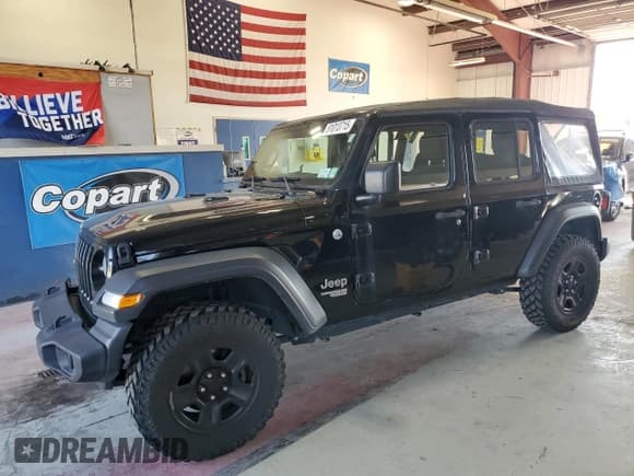 ✅ 2020 Jeep Wrangler Unlimited Sport • VIN: 1C4HJXDG1LW262062 • Лот: 81013715. Опубликован ранее на Copart с пробегом 85 937 миль. Бесплатный доступ к архиву аукционных продаж из США и подробный отчёт об истории автомобиля на DreamBid. Изображение 1.
