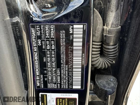 ✅ 2022 Mercedes-Benz GLC 300 • VIN: W1N0G8EB7NV330712 • Lot: 71446775. Listed on Copart with 96,181 mi. Free auction sales archive from the USA and detailed vehicle history report at DreamBid. Image 10.