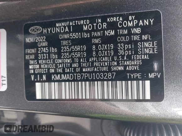 ✅ 2023 Genesis GV70 2.5T • VIN: KMUMADTB7PU103287 • Lot: 42112852. Listed on IAAI with 27,535 mi. Free auction sales archive from the USA and detailed vehicle history report at DreamBid. Image 9.