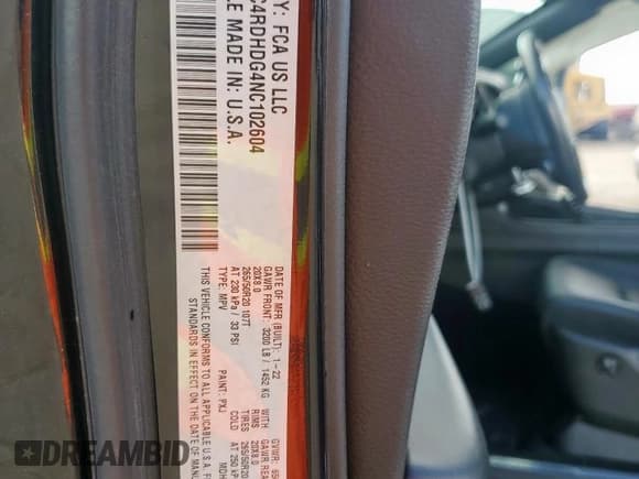 ✅ 2022 Dodge Durango GT Plus • VIN: 1C4RDHDG4NC102604 • Lot: 82177155. Listed on Copart with 33,209 mi. Free auction sales archive from the USA and detailed vehicle history report at DreamBid. Image 13.