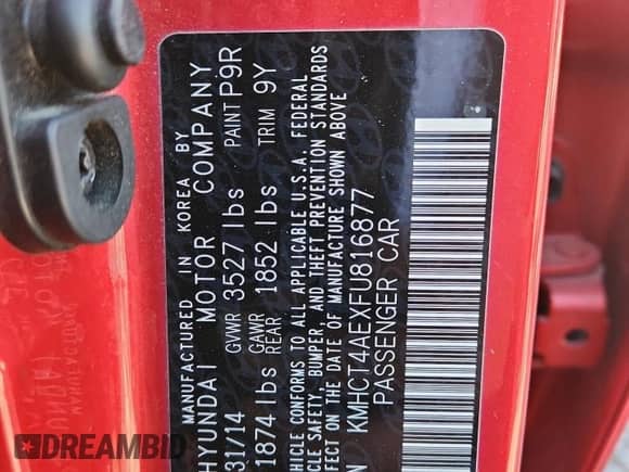 ✅ 2015 Hyundai Accent GLS • VIN: KMHCT4AEXFU816877 • Лот: 81018195. Опубликован ранее на Copart с пробегом 61 023 миль. Бесплатный доступ к архиву аукционных продаж из США и подробный отчёт об истории автомобиля на DreamBid. Изображение 12.