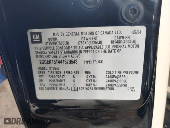 ✅ 2004 Chevrolet Silverado 1500 Z71 • VIN: 2GCEK13T441379543 • Lot: 43700681. Wystawiony na IAAI z przebiegiem 218 175 mil. Bezpłatny archiwum sprzedaży aukcyjnych z USA i szczegółowy raport historii pojazdu na DreamBid. Zdjęcie 9.