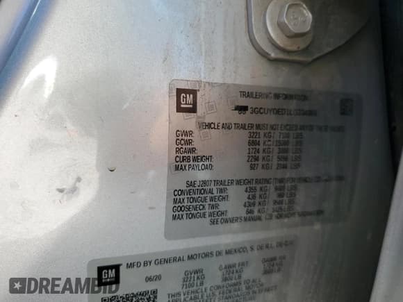 ✅ 2020 Chevrolet Silverado 1500 LT • VIN: 3GCUYDED1LG334888 • Lot: 82415015. Listed on Copart with 132,818 mi. Free auction sales archive from the USA and detailed vehicle history report at DreamBid. Image 12.