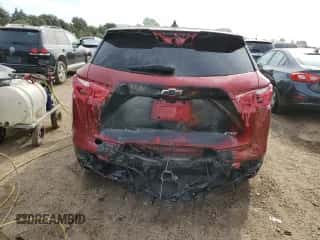 2022 Chevrolet Blazer RS with VIN 3GNKBKRS9NS140154, listed as a Copart auction lot 71119914 with 34,624 mi miles and Salvage title. Bid and sale history available at DreamBid. Image 6.