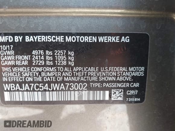 ✅ 2018 BMW 5 Series 530i xDrive • VIN: WBAJA7C54JWA73002 • Лот: 43204970. Опубликован ранее на IAAI с пробегом 74 400 миль. Бесплатный доступ к архиву аукционных продаж из США и подробный отчёт об истории автомобиля на DreamBid. Изображение 9.