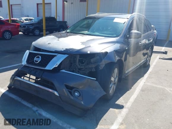 ✅ 2014 Nissan Pathfinder SL • VIN: 5N1AR2MNXEC605981 • Lot: 42644465. Listed on IAAI with 128,615 mi. Free auction sales archive from the USA and detailed vehicle history report at DreamBid. Image 2.