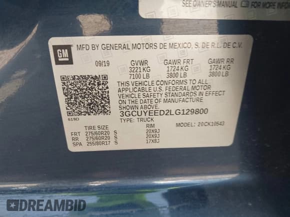 ✅ 2020 Chevrolet Silverado 1500 RST • VIN: 3GCUYEED2LG129800 • Lot: 42232131. Wystawiony na IAAI z przebiegiem 117 768 mil. Bezpłatny archiwum sprzedaży aukcyjnych z USA i szczegółowy raport historii pojazdu na DreamBid. Zdjęcie 9.
