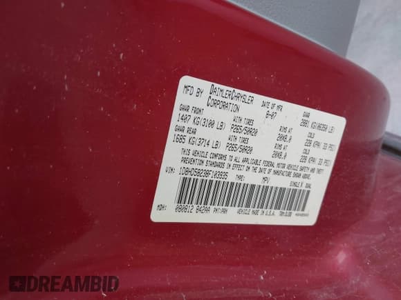✅ 2008 Dodge Durango Limited • VIN: 1D8HD58238F103935 • Lot: 43534615. Wystawiony na IAAI z przebiegiem 238 165 mil. Bezpłatny archiwum sprzedaży aukcyjnych z USA i szczegółowy raport historii pojazdu na DreamBid. Zdjęcie 9.