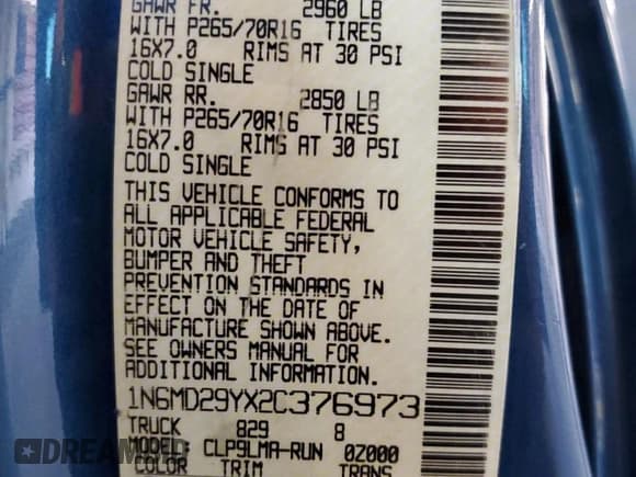 ✅ 2002 Nissan Frontier SVE SC LB • VIN: 1N6MD29YX2C376973 • Лот: 83963535. Опубликован ранее на Copart с пробегом 158 797 миль. Бесплатный доступ к архиву аукционных продаж из США и подробный отчёт об истории автомобиля на DreamBid. Изображение 12.