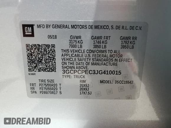 ✅ 2018 Chevrolet Silverado 1500 Custom • VIN: 3GCPCPEC3JG410015 • Лот: 61760294. Опубликован ранее на Copart с пробегом 55 293 миль. Бесплатный доступ к архиву аукционных продаж из США и подробный отчёт об истории автомобиля на DreamBid. Изображение 15.