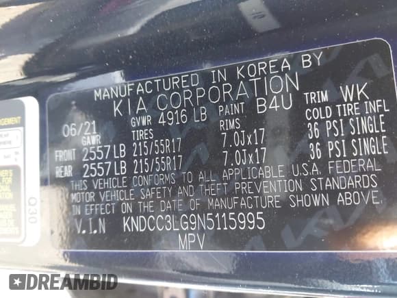 ✅ 2022 Kia Niro S • VIN: KNDCC3LG9N5115995 • Lot: 41788200. Wystawiony na IAAI z przebiegiem 48 480 mil. Bezpłatny archiwum sprzedaży aukcyjnych z USA i szczegółowy raport historii pojazdu na DreamBid. Zdjęcie 9.
