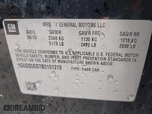 ✅ 2011 Cadillac CTS Premium • VIN: 1G6DS5ED7B0101210 • Lot: 41802027. Listed on IAAI with 127,701 mi. Free auction sales archive from the USA and detailed vehicle history report at DreamBid. Image 9.