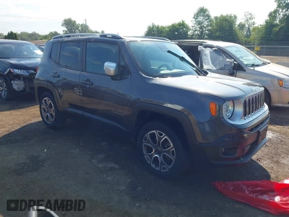 ✅ 2017 Jeep Renegade Limited • VIN: ZACCJBDB8HPG61251 • Lot: 42894471. Listed on IAAI with 33,411 mi. Free auction sales archive from the USA and detailed vehicle history report at DreamBid. Image 1.