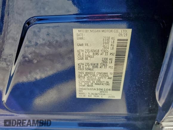 ✅ 2020 Nissan Murano SV • VIN: 5N1AZ2BJ2LN106108 • Лот: 93614735. Опубликован ранее на Copart с пробегом 78 691 миль. Бесплатный доступ к архиву аукционных продаж из США и подробный отчёт об истории автомобиля на DreamBid. Изображение 14.