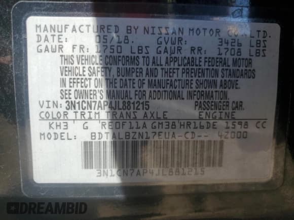 ✅ 2018 Nissan Versa SV • VIN: 3N1CN7AP4JL881215 • Лот: 92232255. Опубликован ранее на Copart с пробегом 164 092 миль. Бесплатный доступ к архиву аукционных продаж из США и подробный отчёт об истории автомобиля на DreamBid. Изображение 12.