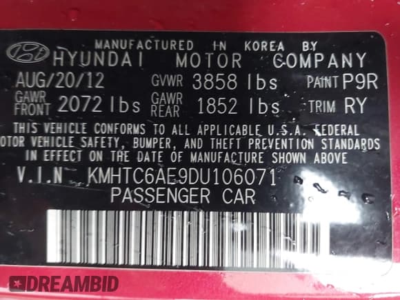 ✅ 2013 Hyundai Veloster Turbo • VIN: KMHTC6AE9DU106071 • Лот: 43537914. Опубликован ранее на IAAI с пробегом 165 739 миль. Бесплатный доступ к архиву аукционных продаж из США и подробный отчёт об истории автомобиля на DreamBid. Изображение 9.