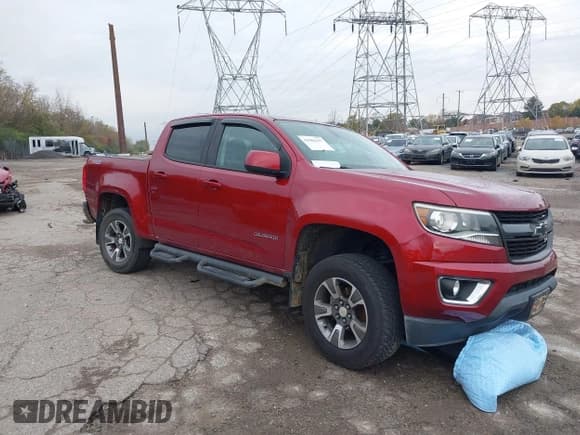✅ 2017 Chevrolet Colorado 4WD Z71 • VIN: 1GCGTDEN2H1268619 • Lot: 43586157. Listed on IAAI with 127,180 mi. Free auction sales archive from the USA and detailed vehicle history report at DreamBid. Image 1.
