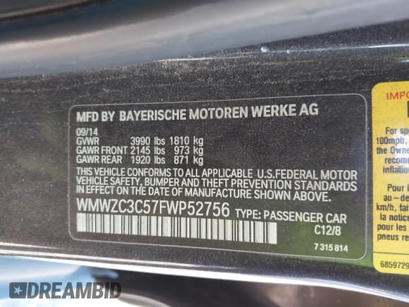 ✅ 2015 MINI Countryman S • VIN: WMWZC3C57FWP52756 • Lot: 43336401. Wystawiony na IAAI z przebiegiem 118 335 mil. Bezpłatny archiwum sprzedaży aukcyjnych z USA i szczegółowy raport historii pojazdu na DreamBid. Zdjęcie 9.