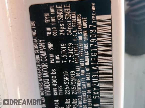 2014 Hyundai Santa Fe z VIN 5XYZU3LA1EG179037, wystawiony jako Copart lot #91306835 z przebiegiem 233 035 mil mil oraz Czysty tytuł • Clean title. Historia ofert i sprzedaży dostępna na DreamBid. Obrazek 12.