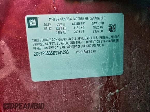 ✅ 2013 Cadillac XTS Luxury • VIN: 2G61P5S35D9141293 • Лот: 93905275. Опубликован ранее на Copart с пробегом 137 641 миль. Бесплатный доступ к архиву аукционных продаж из США и подробный отчёт об истории автомобиля на DreamBid. Изображение 12.