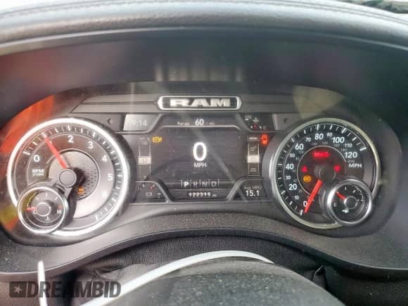 2020 Ram 1500 Laramie with VIN 1C6RREDTXLN277610, listed as a Copart auction lot 59911485 with 122,315 mi miles and Clean title. Bid and sale history available at DreamBid. Image 9.