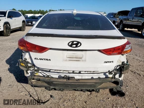 ✅ 2018 Hyundai Elantra Sport • VIN: KMHD04LB3JU524545 • Lot: 90635665. Listed on Copart with 105,384 mi. Free auction sales archive from the USA and detailed vehicle history report at DreamBid. Image 6.