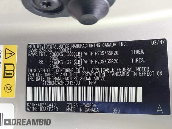 ✅ 2017 Lexus RX 450h • VIN: 2T2BGMCA2HC013703 • Лот: 43201412. Опубликован ранее на IAAI с пробегом 139 161 миль. Бесплатный доступ к архиву аукционных продаж из США и подробный отчёт об истории автомобиля на DreamBid. Изображение 9.