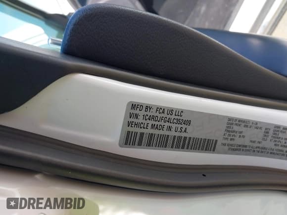 ✅ 2020 Dodge Durango Pursuit • VIN: 1C4RDJFG4LC352409 • Lot: 42575473. Listed on IAAI with 20,155 mi. Free auction sales archive from the USA and detailed vehicle history report at DreamBid. Image 9.