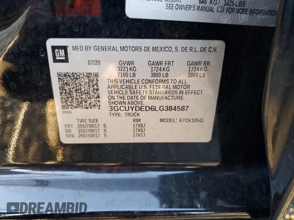 ✅ 2020 Chevrolet Silverado 1500 LT • VIN: 3GCUYDED6LG384587 • Lot: 69254744. Wystawiony na Copart z przebiegiem Nie podano. Bezpłatny archiwum sprzedaży aukcyjnych z USA i szczegółowy raport historii pojazdu na DreamBid. Zdjęcie 12.
