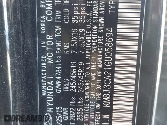 ✅ 2016 Hyundai Tucson Sport • VIN: KM8J3CA21GU058694 • Lot: 91370555. Wystawiony na Copart z przebiegiem 99 027 mil. Bezpłatny archiwum sprzedaży aukcyjnych z USA i szczegółowy raport historii pojazdu na DreamBid. Zdjęcie 13.