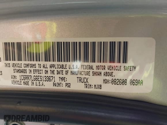 ✅ 2014 Ram 1500 Big Horn • VIN: 1C6RR7LG6ES133671 • Лот: 42183226. Опубликован ранее на IAAI с пробегом 102 490 миль. Бесплатный доступ к архиву аукционных продаж из США и подробный отчёт об истории автомобиля на DreamBid. Изображение 9.