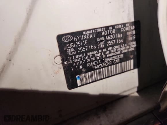 ✅ 2017 Hyundai Sonata SE • VIN: KMHE24L10HA050328 • Лот: 83826225. Опубликован ранее на Copart с пробегом 124 716 миль. Бесплатный доступ к архиву аукционных продаж из США и подробный отчёт об истории автомобиля на DreamBid. Изображение 12.