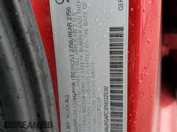 ✅ 2015 Audi A6 Premium Plus • VIN: WAUFGAFC3FN032530 • Лот: 89452775. Опубликован ранее на Copart с пробегом 137 813 миль. Бесплатный доступ к архиву аукционных продаж из США и подробный отчёт об истории автомобиля на DreamBid. Изображение 13.