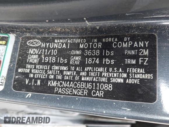 ✅ 2011 Hyundai Accent GLS • VIN: KMHCN4AC6BU611088 • Лот: 41584476. Опубликован ранее на IAAI с пробегом 165 854 миль. Бесплатный доступ к архиву аукционных продаж из США и подробный отчёт об истории автомобиля на DreamBid. Изображение 9.