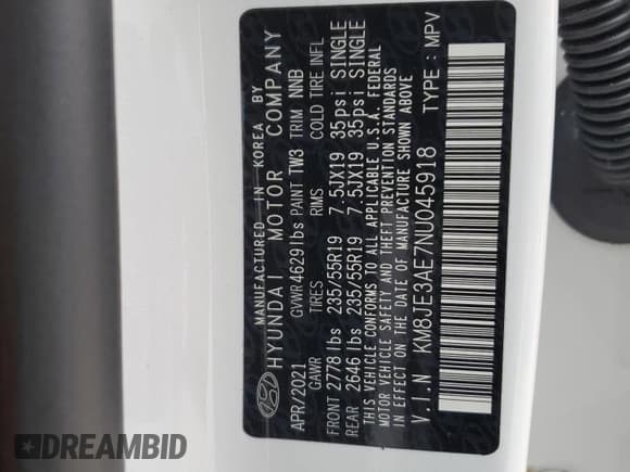 ✅ 2022 Hyundai Tucson Limited • VIN: KM8JE3AE7NU045918 • Lot: 41643793. Wystawiony na Copart z przebiegiem 12 094 mil. Bezpłatny archiwum sprzedaży aukcyjnych z USA i szczegółowy raport historii pojazdu na DreamBid. Zdjęcie 13.