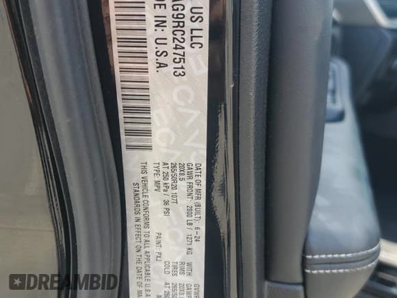 ✅ 2024 Jeep Grand Cherokee Laredo • VIN: 1C4RJHAG9RC247513 • Lot: 65782635. Listed on Copart with 15,371 mi. Free auction sales archive from the USA and detailed vehicle history report at DreamBid. Image 14.