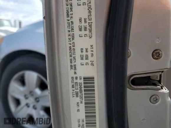 2007 Dodge Caliber SXT with VIN 1B3HB48B07D287144, listed as a Copart auction lot 71243004 with 268,812 mi miles and Non repairable. Bid and sale history available at DreamBid. Image 13.