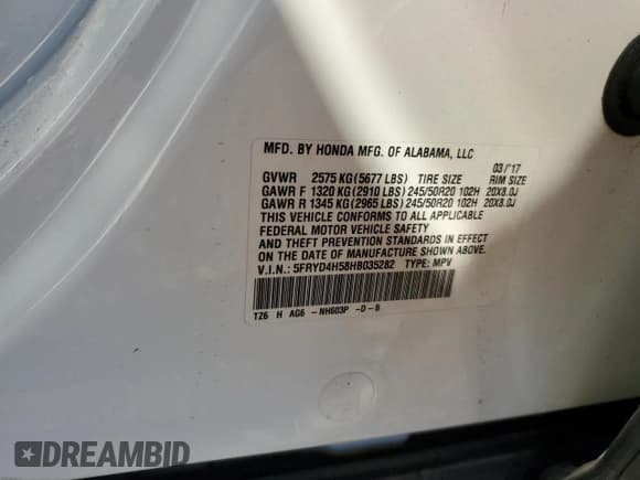 ✅ 2017 Acura MDX Technology • VIN: 5FRYD4H58HB035282 • Лот: 91793875. Опубликован ранее на Copart с пробегом 92 570 миль. Бесплатный доступ к архиву аукционных продаж из США и подробный отчёт об истории автомобиля на DreamBid. Изображение 13.