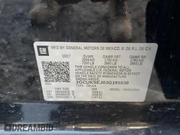 ✅ 2018 Chevrolet Silverado 1500 LTZ • VIN: 3GCUKSEJ0JG195538 • Lot: 46499165. Wystawiony na Copart z przebiegiem 168 357 mil. Bezpłatny archiwum sprzedaży aukcyjnych z USA i szczegółowy raport historii pojazdu na DreamBid. Zdjęcie 14.