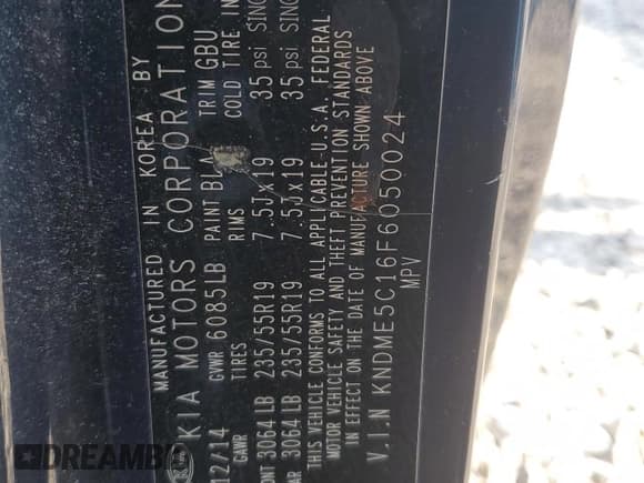 ✅ 2015 Kia Sedona SX-L • VIN: KNDME5C16F6050024 • Лот: 71704785. Опубликован ранее на Copart с пробегом 174 122 миль. Бесплатный доступ к архиву аукционных продаж из США и подробный отчёт об истории автомобиля на DreamBid. Изображение 13.